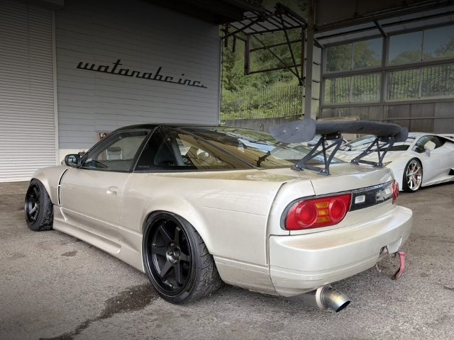 Rear exterior of KOGUCHI POWER WIDEBODY RPS13 180SX.