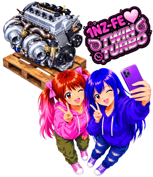 1NZ-FE改ツインターボエンジン × PINKちゃん&藍姉さん