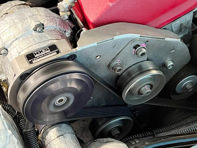 HKS GT SUPERCHARGER on F22C engine.