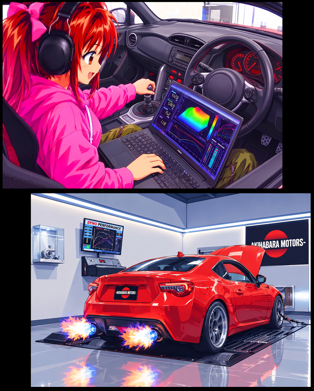 整備士女子PINKちゃん×GT86 ダイノチューニング