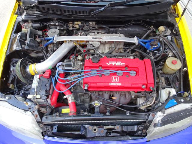 B16A 1600cc VTEC engine of CAMEL Livery EF8 HONDA CR-X SiR.