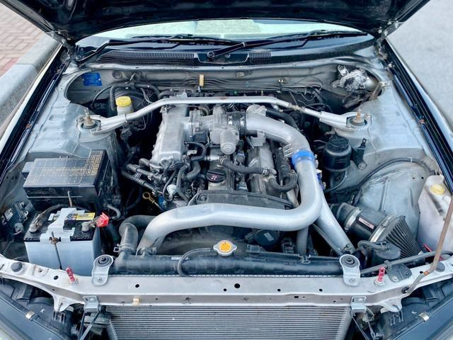 RB25DET 2500cc turbo engine of WIDEBODY ER34 SKYLINE 4-DOOR 25GT-X TURBO.
