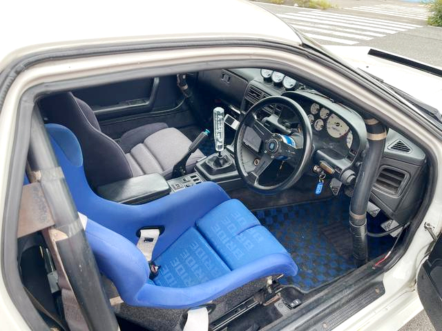 Interior of WIDEBODY FC3S MAZDA SAVANNA RX-7 GT-R.
