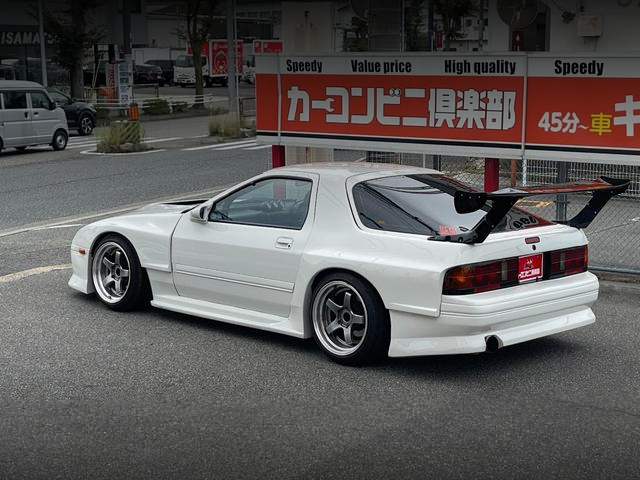 Rear exterior of WIDEBODY FC3S MAZDA SAVANNA RX-7 GT-R.