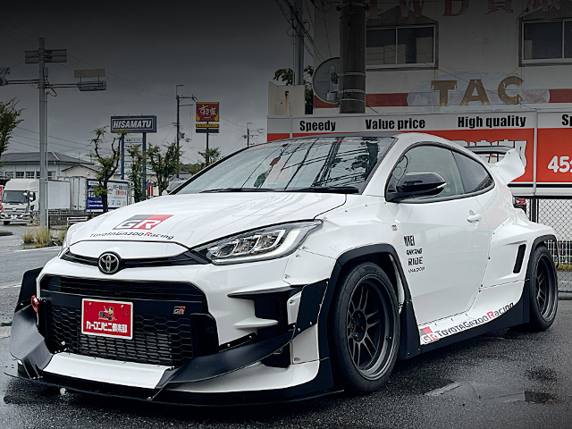 Front exterior of PANDEM WIDEBODY GXPA16 GR YARIS 1.6RZ HIGH PERFORMANCE FIRST EDITION.