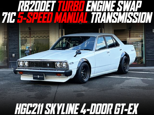 Front exterior of HGC211 SKYLINE 4-DOOR GT-EX.