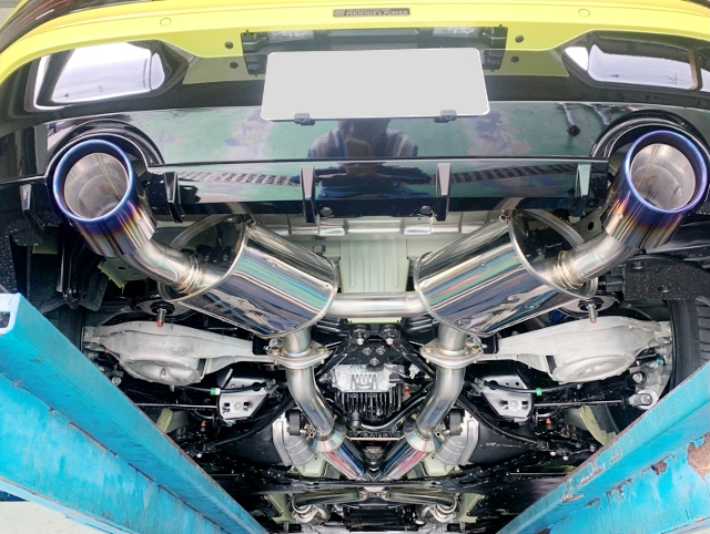 Exhaust Muffler of PHOENIX'S POWER modified 500HP RZ34 FAIRLADY Z PROTO SPEC.