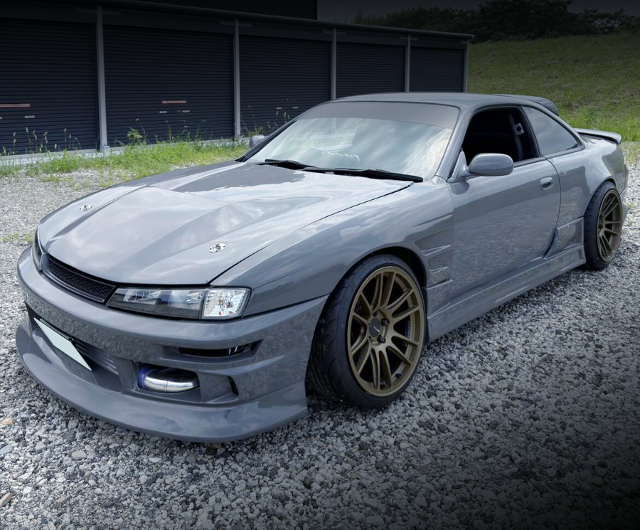 Front exterior of WIDEBODY S14 NISSAN SILVIA.