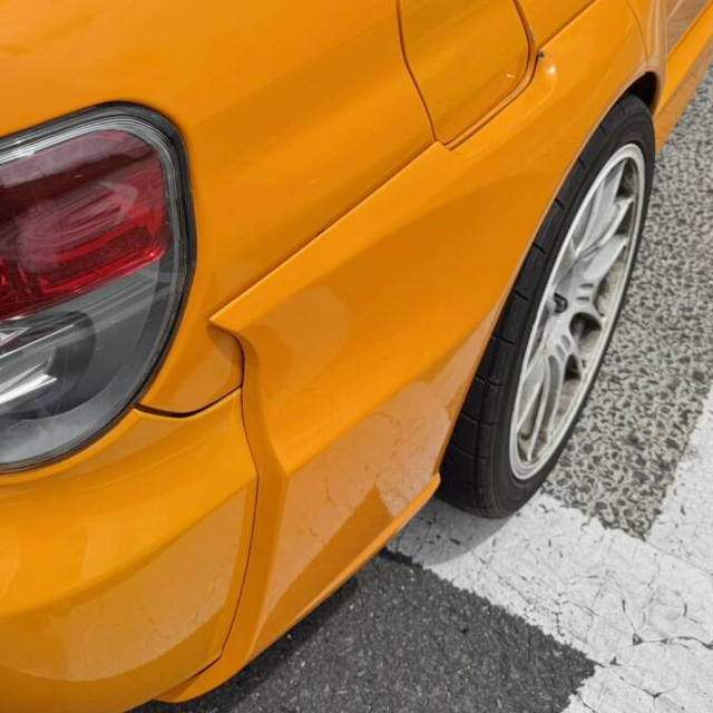 Rear Rim of VOLTEX WIDEBODY GDB IMPREZA WRX STI.