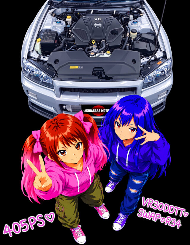 VR30DDTTスワップ!R34スカイライン×PINKちゃん&藍姉さん