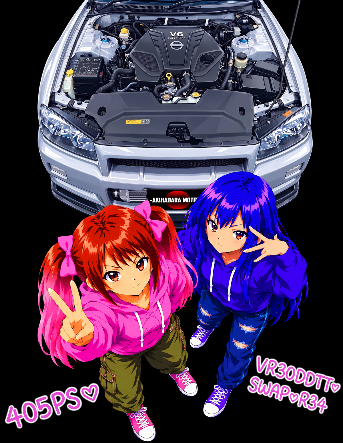 VR30DDTTスワップ!R34スカイライン×PINKちゃん&藍姉さん