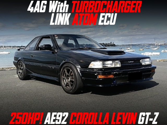 4AG With TURBOCHARGER and LINK ATOM ECU, modified 250HP AE92 COROLLA LEVIN GT-Z.