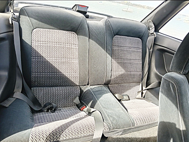 Backseat of 250HP AE92 COROLLA LEVIN GT-Z.