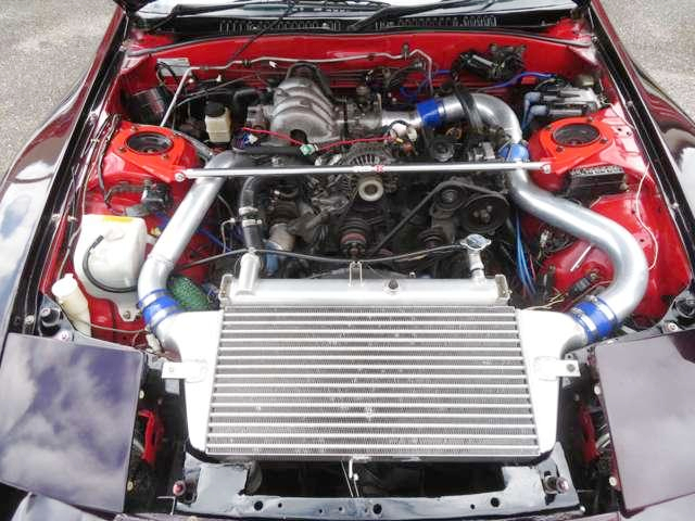 13B rotary turbo engine of BN-SPORTS WIDEBODY FC3S RX-7 GT-X.