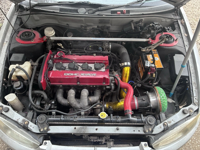 EVO4 4G63 2000cc turbo engine installed MITSUBISHI COLT(JDM 5th Gen MIRAGE).