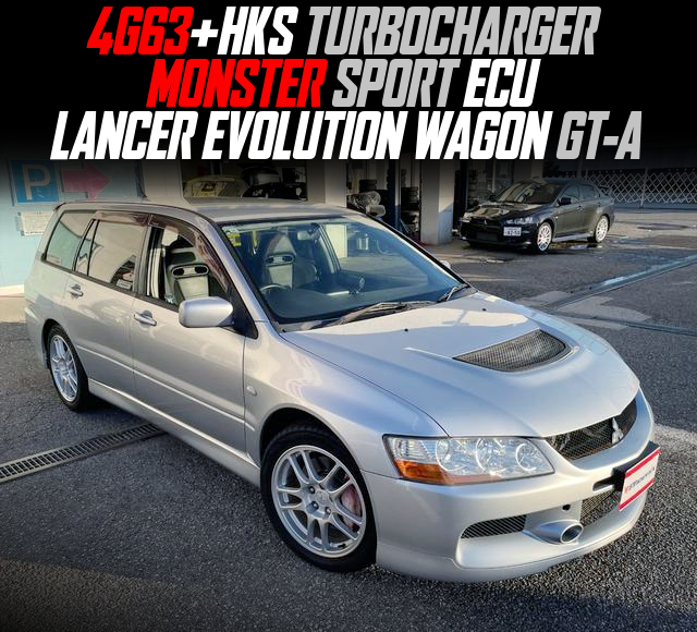 4G63+HKS TURBOCHARGER, MONSTER SPORT ECU, modified LANCER EVOLUTION WAGON GT-A.