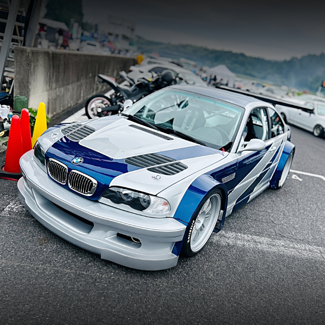 Front exterior of M3GTR Widebody E46 BMW 318ci.