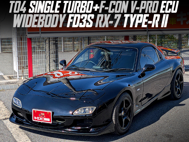 TO4 SINGLE TURBO+F-CON V-PRO ECU, in the WIDEBODY FD3S RX-7 TYPE-R II.