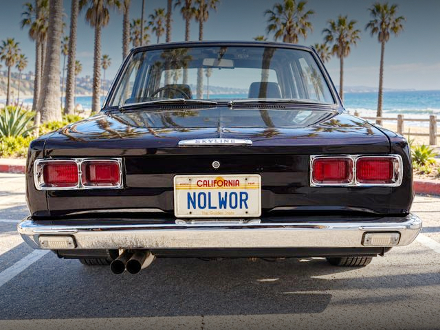 Rear exterior of GC10 HAKOSUKA 4-DOOR.