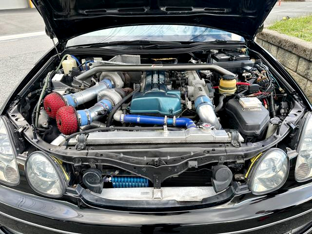2JZ 3.1L STROKER+GT2835 TWIN TURBO installed 600PS JZS161 ARISTO.