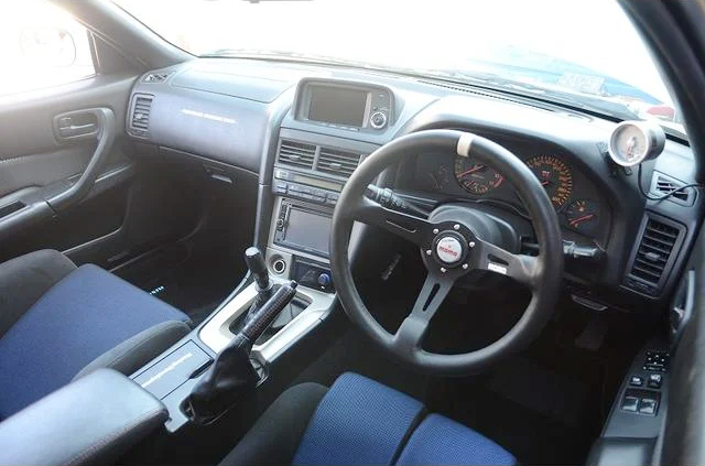 Interior of 580PS R34 SKYLINE GT-R V-SPEC.