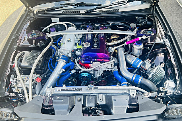 SR20DET turbo engine of Rocket Bunny BOSS V2 BODY S14 SILVIA Ks.