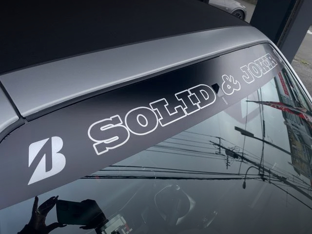 Front Window Decal of VARIS DEMO CAR ROADSTER S SPECIAL PACKAGE.