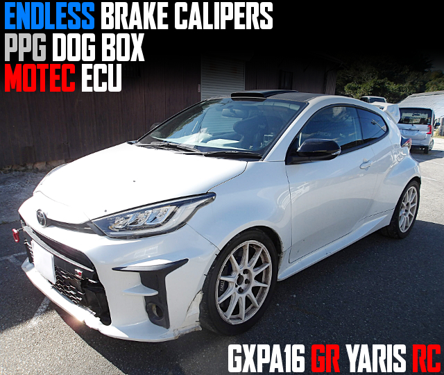 MOTEC ECU, PPG DOG BOX, ENDLESS BRAKE CALIPERS, in the GXPA16 YARIS RC.